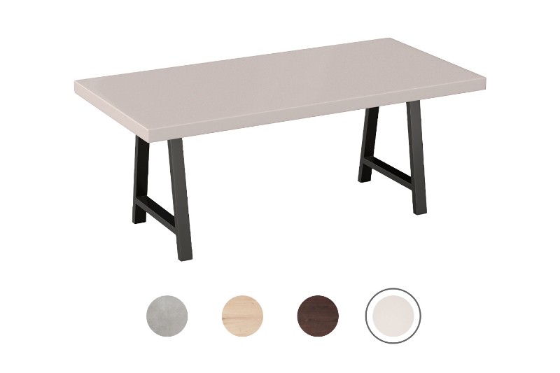Picture of SYNERGYPLUS Dining Table with A-Frame Metal Legs (Champagne) - 71"x35.5"
