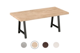 Picture of SYNERGYPLUS Dining Table with A-Frame Metal Legs (Natural Oak) - 78.5"x39.5"