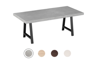 Picture of SYNERGYPLUS Dining Table with A-Frame Metal Legs (Cement Grey) - 71"x35.5"