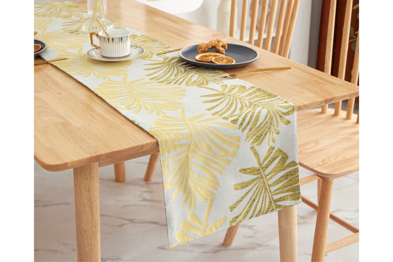 Picture of  DOUBLE-SIDED Printed Table Runner/Bed Runner (Golden Brown)- 13"x63"