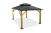 Picture of BOONE 118"x143.5" Double-Roof Gazebo with Galvanized Metal Top