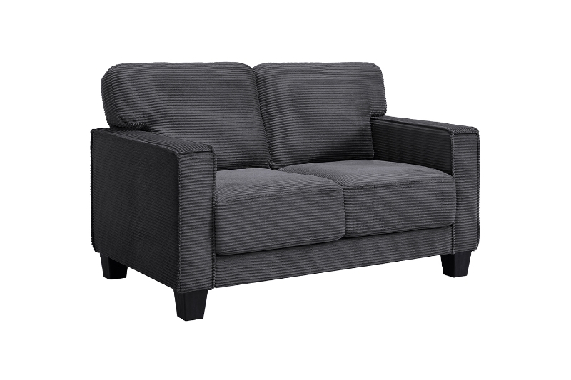Picture of HERBERT Corduroy Sofa Range (Grey) - 2 Seater (Loveseat)