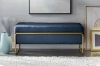 Picture of SEIDON Rectangular Storage Fabric Ottoman (Blue)