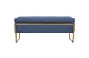 Picture of SEIDON Rectangular Storage Fabric Ottoman (Blue)