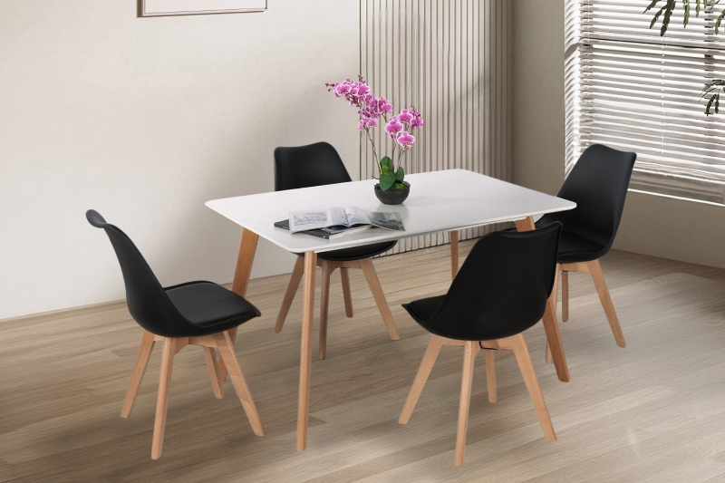 Picture of EFRON 47"/55"/63" 5PC Dining Set (Black)