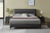 Picture of CUBA Genuine Leather Bed Frame (Dark Grey) - Eastern King Size