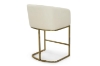 Picture of TRYTON 26" Counter Height Bar Stool with Arms & Golden Finish Base (White)