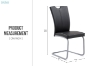 Picture of EDAN High Back Dining Chair with Powder Coating Base (Elegant Black) - Each