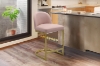 Picture of Kalay 23" Height Bar Stool with Golden Finish Base  for Customized Height Counter Top Only (Pink) 