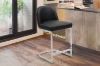 Picture of Kalay 23" Height Bar Stool with Chromed Finish Base for Customized Height Counter Top Only (Black) 