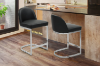 Picture of Kalay 23" Height Bar Stool with Chromed Finish Base for Customized Height Counter Top Only (Black) 