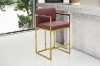 Picture of DAKOTA 30" Bar Height Bar Stool with Arms & Golden Finish Base (Wine Red)
