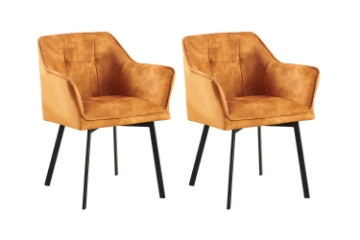 Picture of TAMPA Arm Dining Chair (Caramel) - 2 Chairs in 1 Carton
