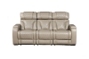 Picture of CALVIA Duo Motor Zero Gravity Adjustable Headrest Reclining Sofa Range (Beige) - Armchair + Loveseat + Sofa Set