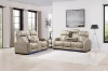 Picture of CALVIA Duo Motor Zero Gravity Adjustable Headrest Reclining Sofa Range (Beige) - Armchair + Loveseat + Sofa Set