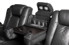 Picture of MONROSE Air Leather Dual Motor Reclining Sofa Range with Bluetooth Speaker + USB Port, Power Socket & Wireless Charging + LED Lighting (Black)
