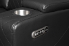 Picture of MONROSE Air Leather Dual Motor Reclining Sofa Range (Black) - Sofa with Drop-Down Console USB Port, Power Socket & Wireless Charging(3RRC)