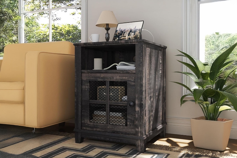 Picture of SONIX Charging Ports Bedside Table 
