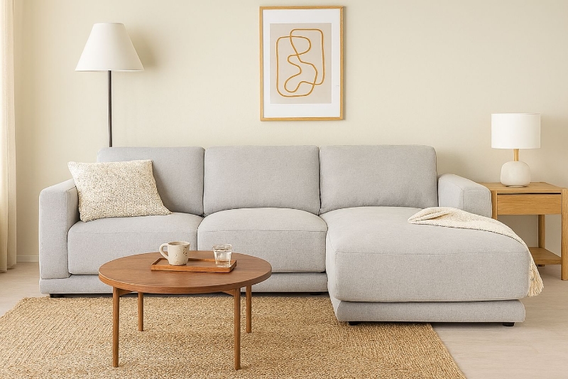 Picture of HUGO Feather Filled Sectional Sofa (Dust, Water & Oil Resistant) - Chaise Facing Right