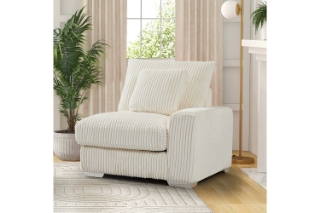 Picture of WINSTON Corduroy Modular Sectional Sofa (Beige) - Single RAF Armchair