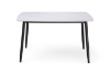 Picture of SAROTO 51" Sintered Stone Top 5PC Dining Set (Gloss White Table + Charcoal Chairs)