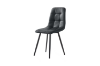 Picture of SAROTO 51" Sintered Stone Top 5PC Dining Set (Gloss White Table + Charcoal Chairs)