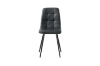 Picture of SAROTO 51" Sintered Stone Top 5PC Dining Set (Gloss White Table + Charcoal Chairs)