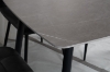 Picture of SAROTO 51" Sintered Stone Top 5PC Dining Set (Matte Grey Table + Creamy White Chairs)