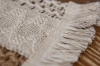 Picture of 376-003 Cotton-Edged Woven Table Runner/Bed Runner with Tassel - 78.5"x12"