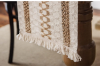Picture of 376-005 Jute-Striped Woven Table Runner/Bed Runner with Tassel - 78.5"x12"
