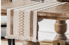 Picture of 376-005 Jute-Striped Woven Table Runner/Bed Runner with Tassel - 78.5"x12"