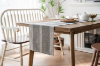 Picture of 376-010 Jacquard Geometric Pattern Table Runner/Bed Runner (Grey) -  94.5"x13"