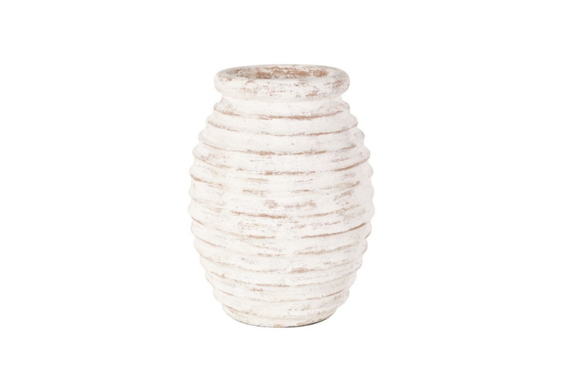 Picture of 650-004/005 Terracotta Vase in 2 Sizes (Off-white)
