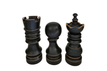 Picture of 650-011 17" Large Teak Root Chess Sculptures – Handcrafted Decorative Pieces