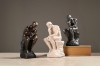 Picture of 374-007 Famous Thinking Man Resin Sculpture for Home and Office Decor - Silver