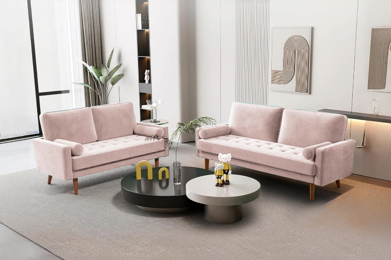 Picture of HAROLD 3/2 Seater Fabric Sofa Range (Pink)
