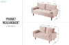 Picture of HAROLD Fabric Sofa Range (Pink) - Loveseat+Sofa Set