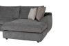 Picture of HAYVA Feather-Filled Fabric Sectional Sofa - Chaise Facing Left