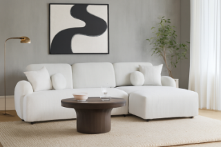 Picture of BADEN Fabric Sectional Sofa - Chaise Facing Right
