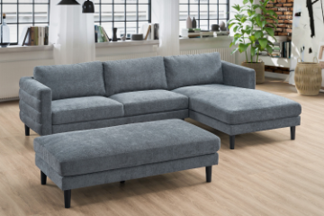Picture of FINCH Sectional Sofa with Ottoman (Grey)
