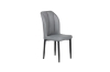 Picture of MIKASA 47" Sintered Stone Top 5PC Dining Set (Grey Table + 4 Dark Grey Chairs)