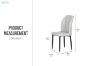 Picture of MIKASA 47" Sintered Stone Top 5PC Dining Set (Crisp-White Table + 4 Light Grey Chairs)