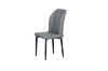 Picture of MIKASA 47" Sintered Stone Top 5PC Dining Set (Crisp-White Table + 4 Dark Grey Chairs)