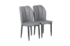 Picture of MIKASA 47" Sintered Stone Top 5PC Dining Set (Crisp-White Table + 4 Dark Grey Chairs)