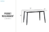 Picture of MIKASA 47" Sintered Stone Top 5PC Dining Set (Crisp-White Table)
