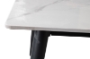 Picture of MIKASA 47" Sintered Stone Top 5PC Dining Set (Crisp-White Table + 4 Light Grey Chairs)