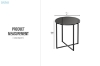Picture of OTIS D27" Tempered Glass Top Dining Table/Bar Table (Black)