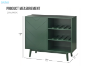 Picture of ISHARA Wine Buffet with Stemware Rack and Solid Wood Legs